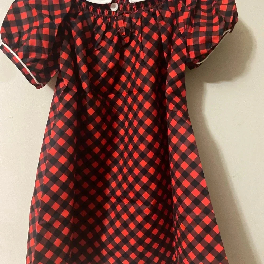New Buffalo Plaid Smocked Christmas Dress